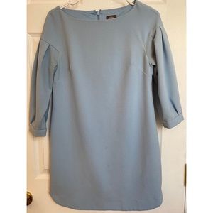 Blue Mid Thigh Office Dress